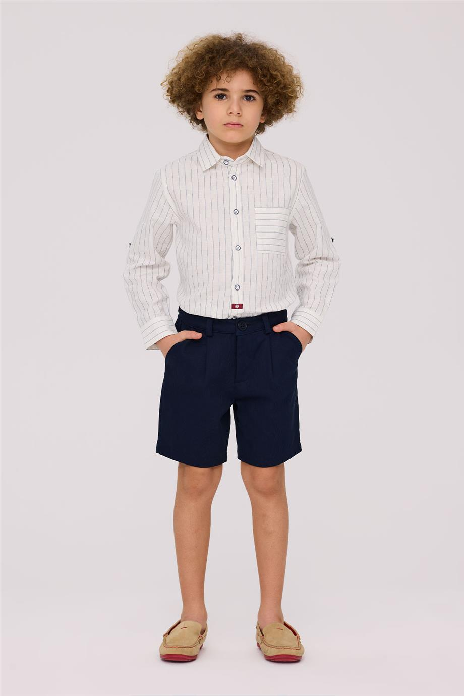 Nebbati Boy Navy Blue ShortsNebbati Boy Navy Blue Shorts