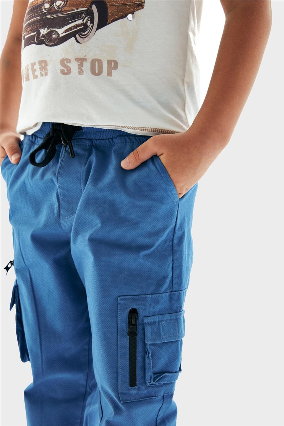 Nebbati Erkek Çocuk Mavi Eşofman Altı