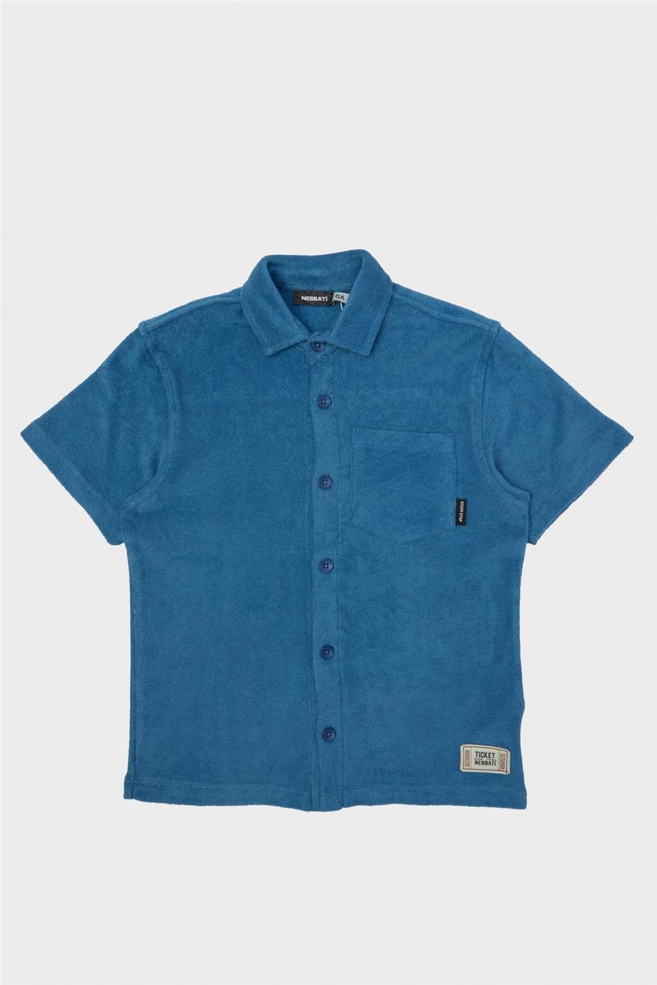 Nebbati Erkek Çocuk Mavi Gömlek