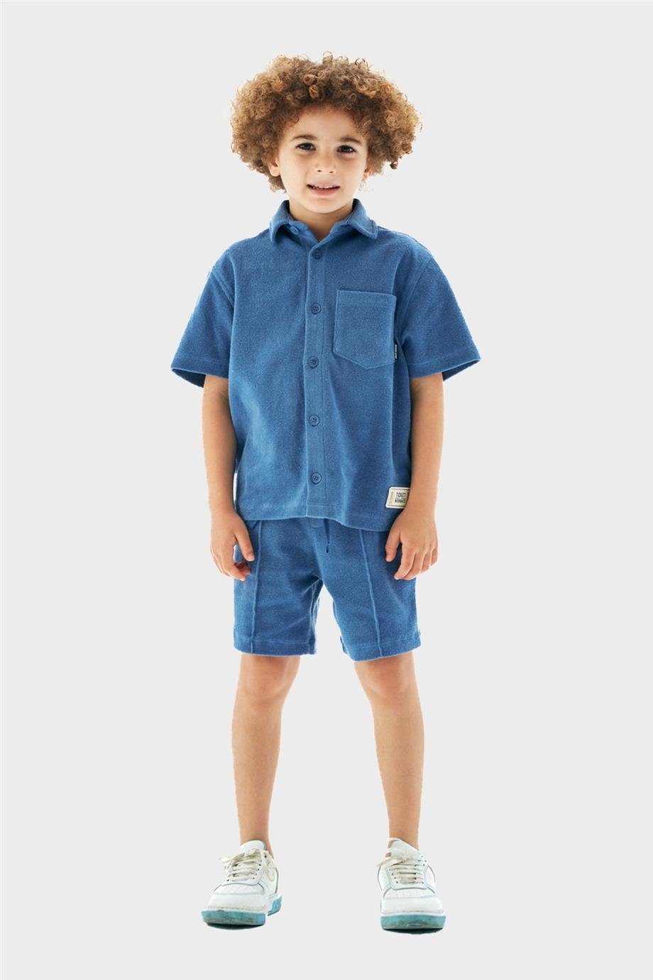 Nebbati Erkek Çocuk Mavi Gömlek