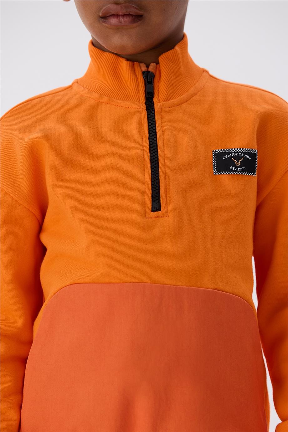 Nebbati Erkek Çocuk Oranj Sweatshirt