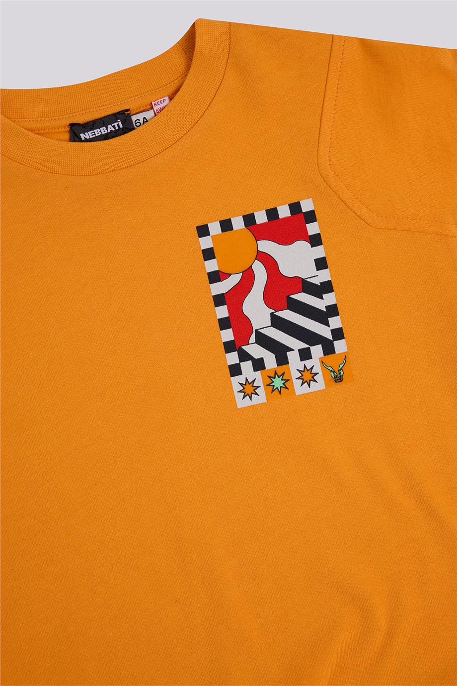 Nebbati Erkek Çocuk Oranj TshirtNebbati Erkek Çocuk Oranj Tshirt