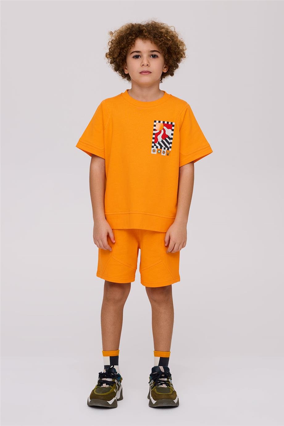 Nebbati Erkek Çocuk Oranj TshirtNebbati Erkek Çocuk Oranj Tshirt