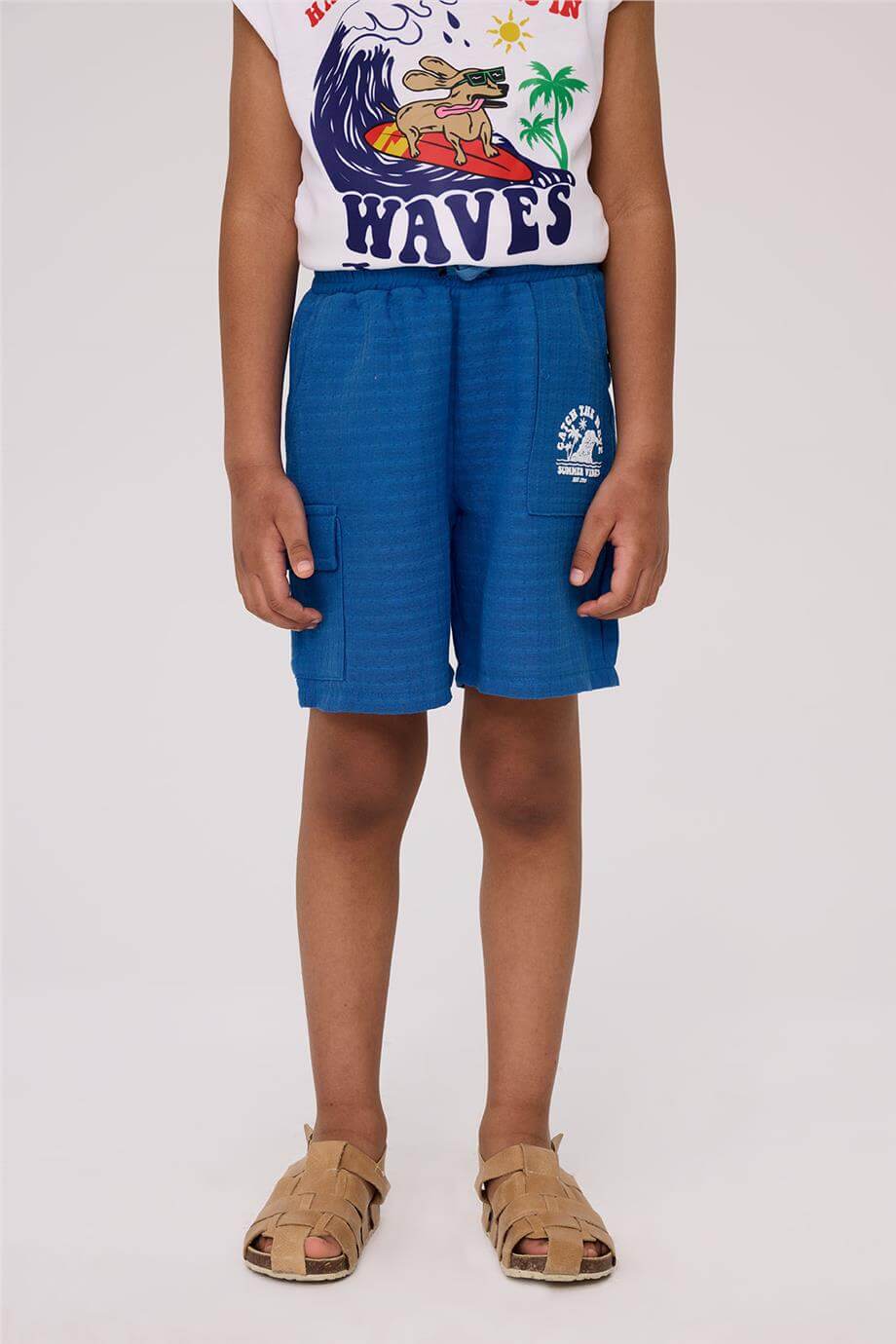 Nebbati Boy Saxe ShortsNebbati Boy Saxe Shorts