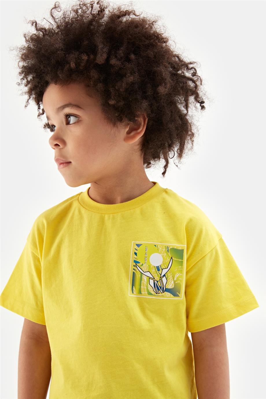Nebbati Erkek Çocuk Sarı Tshirt