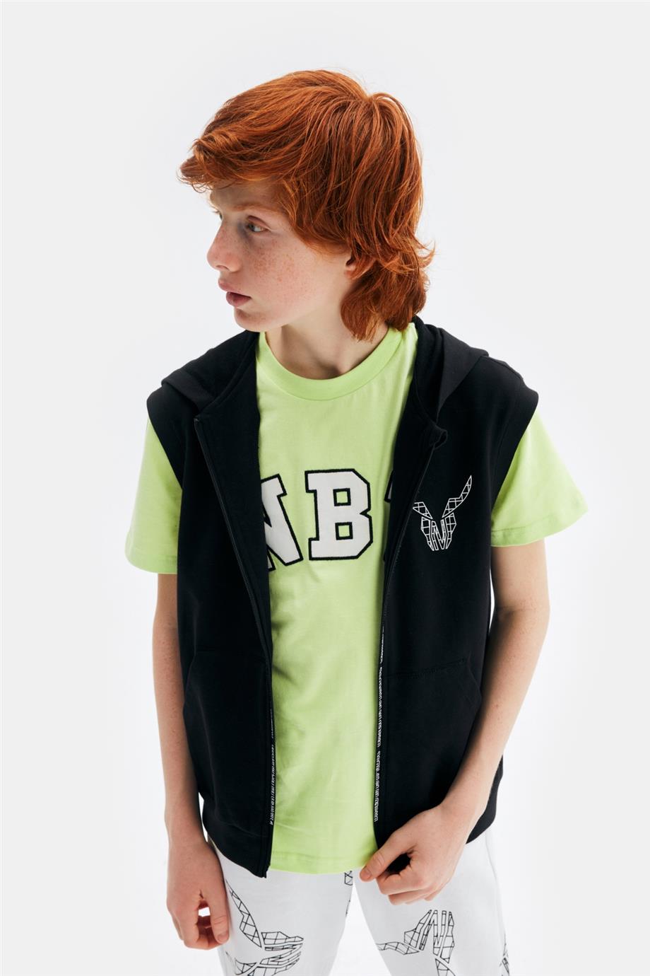 Nebbati Erkek Çocuk Siyah Eşofman Üstü