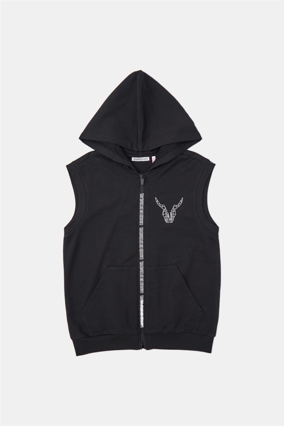 Nebbati Erkek Çocuk Siyah Eşofman Üstü