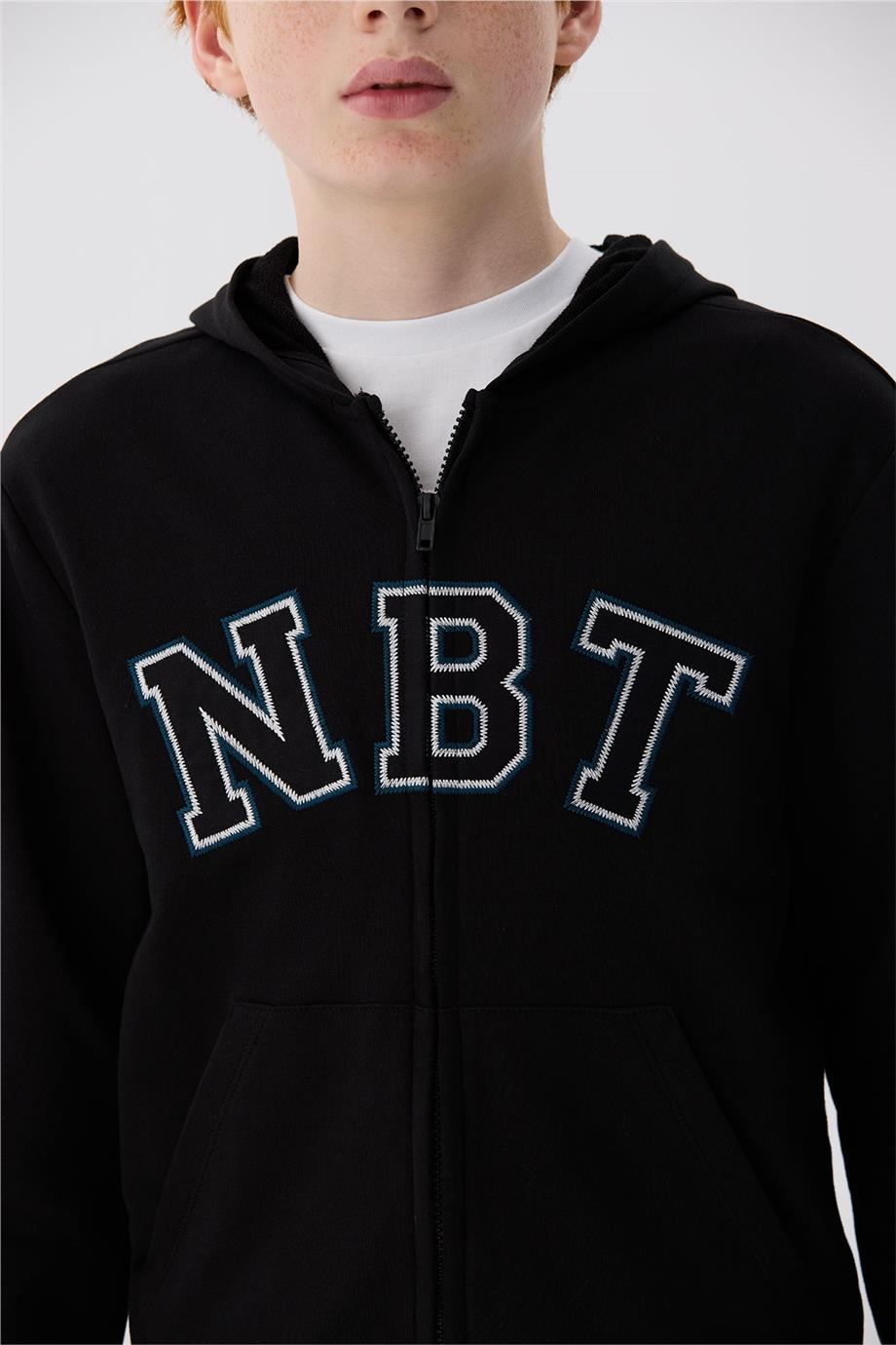 Nebbati Erkek Çocuk Siyah Eşofman Üstü