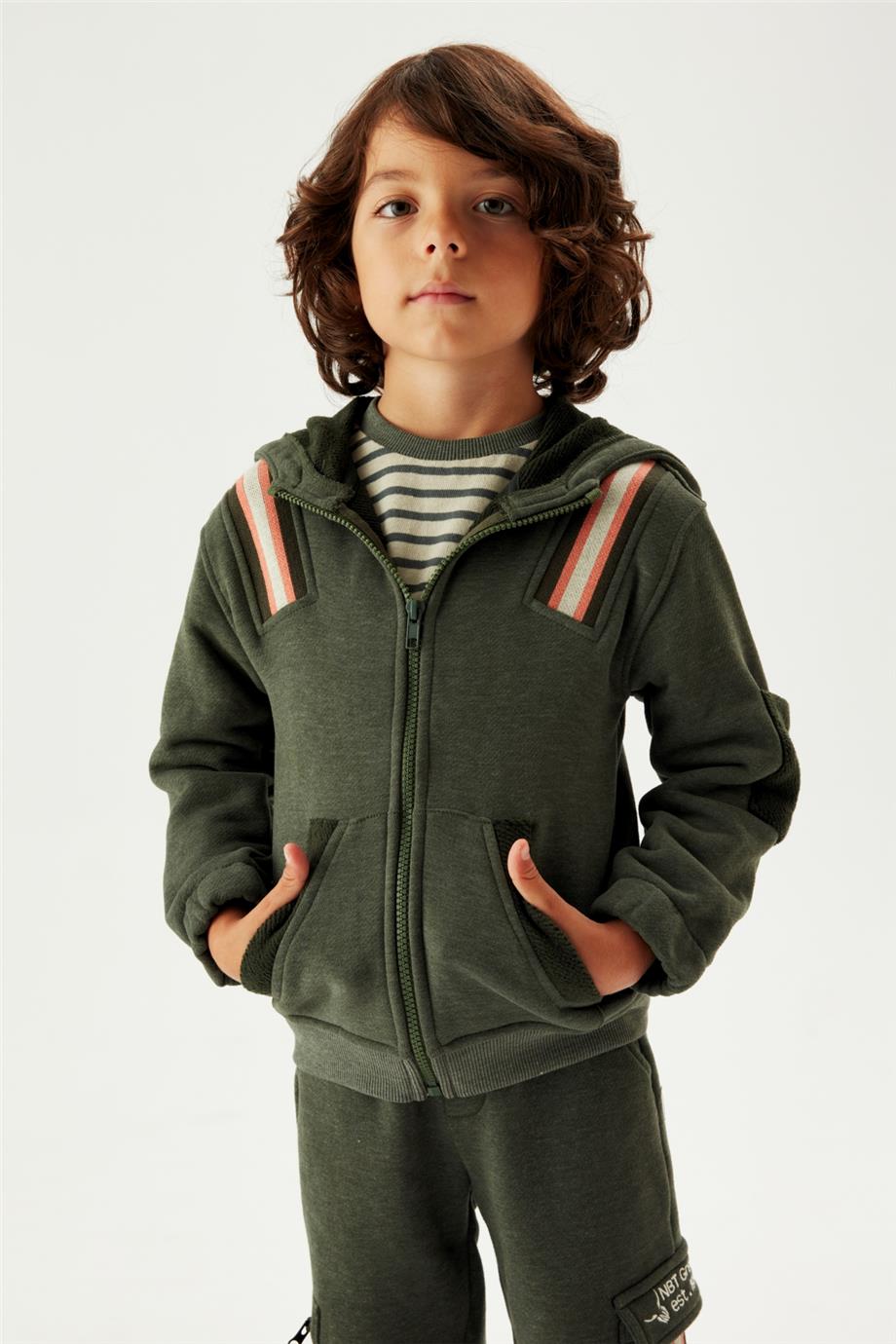 Nebbati Erkek Çocuk Yeşil Eşofman Üstü