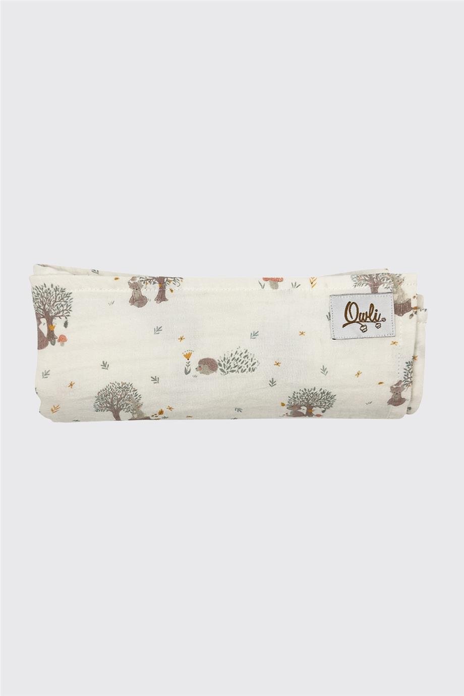 Owli Unisex Ekru Müslin Battaniye