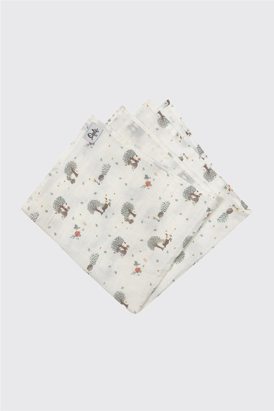 Owli Unisex Ekru Müslin Battaniye