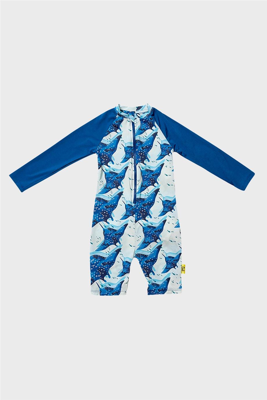 Owli Unisex Mavi UV Korumalı Mayo