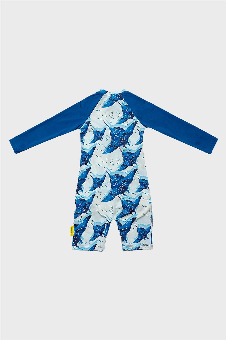 Owli Unisex Mavi UV Korumalı Mayo