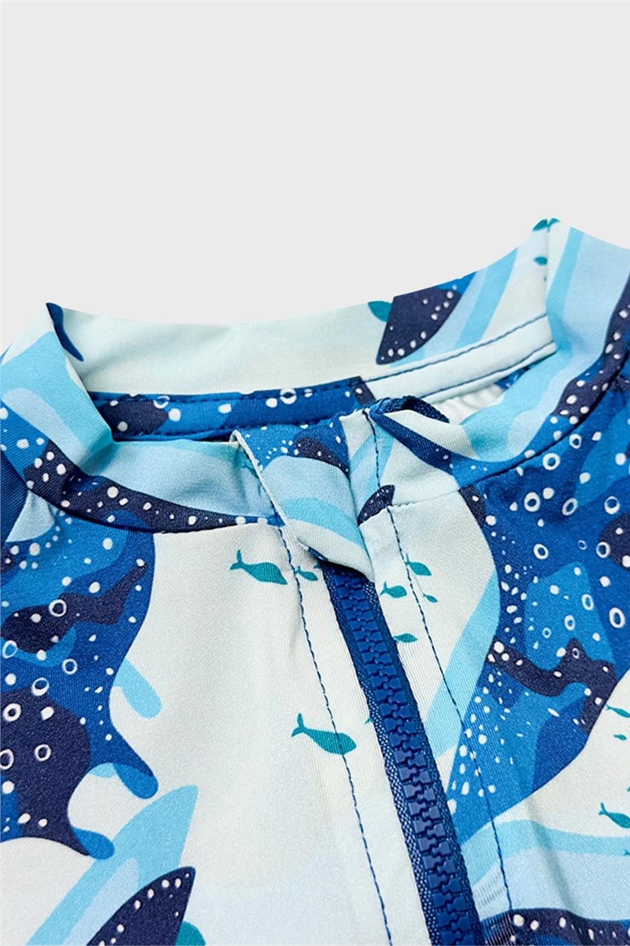 Owli Unisex Mavi UV Korumalı Mayo