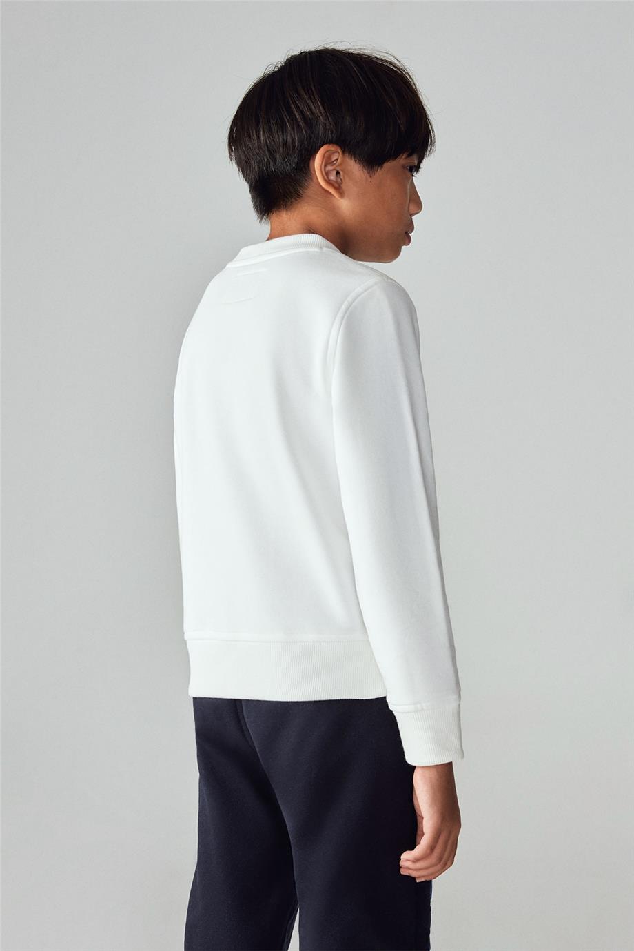 Swatsky Erkek Çocuk Beyaz Sweatshirt