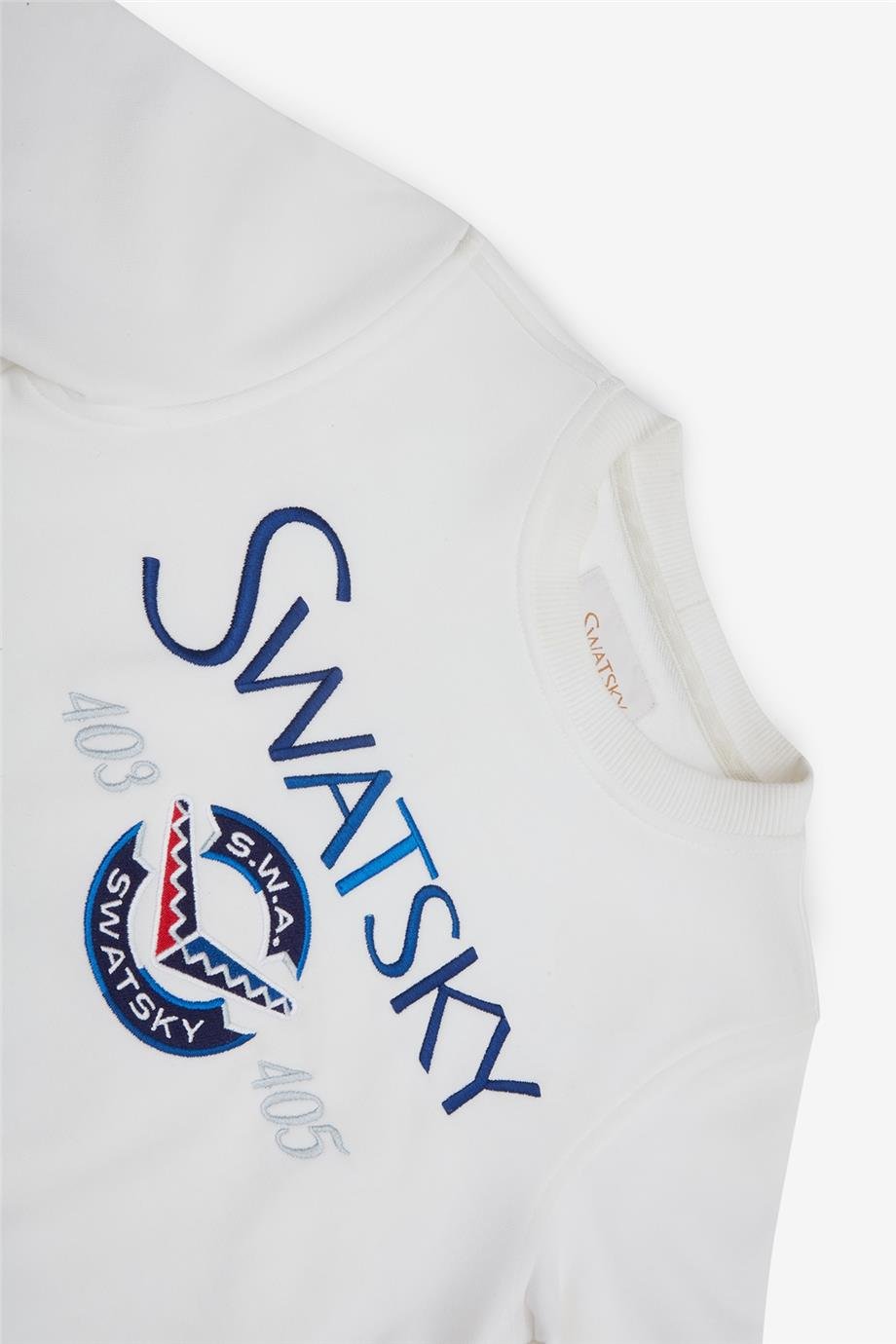 Swatsky Erkek Çocuk Beyaz Sweatshirt