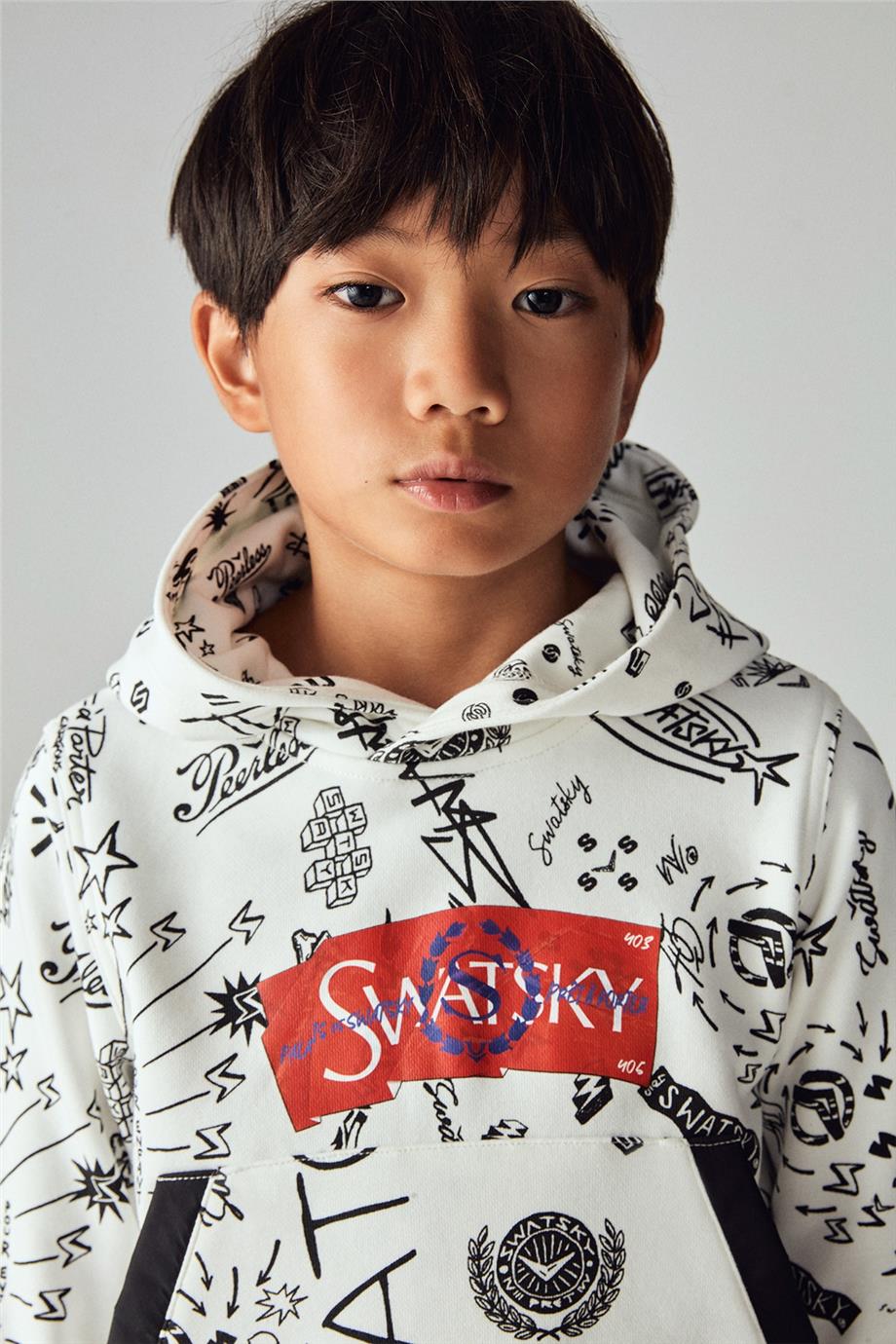 Swatsky Erkek Çocuk Desenli Sweatshirt