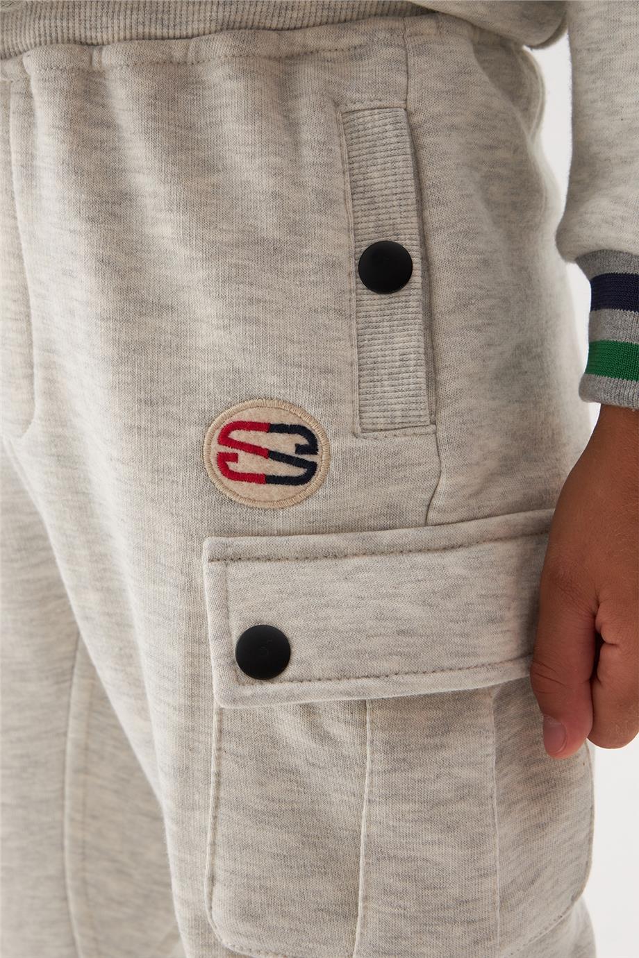 Swatsky Erkek Çocuk Gri Melanj Eşofman Altı