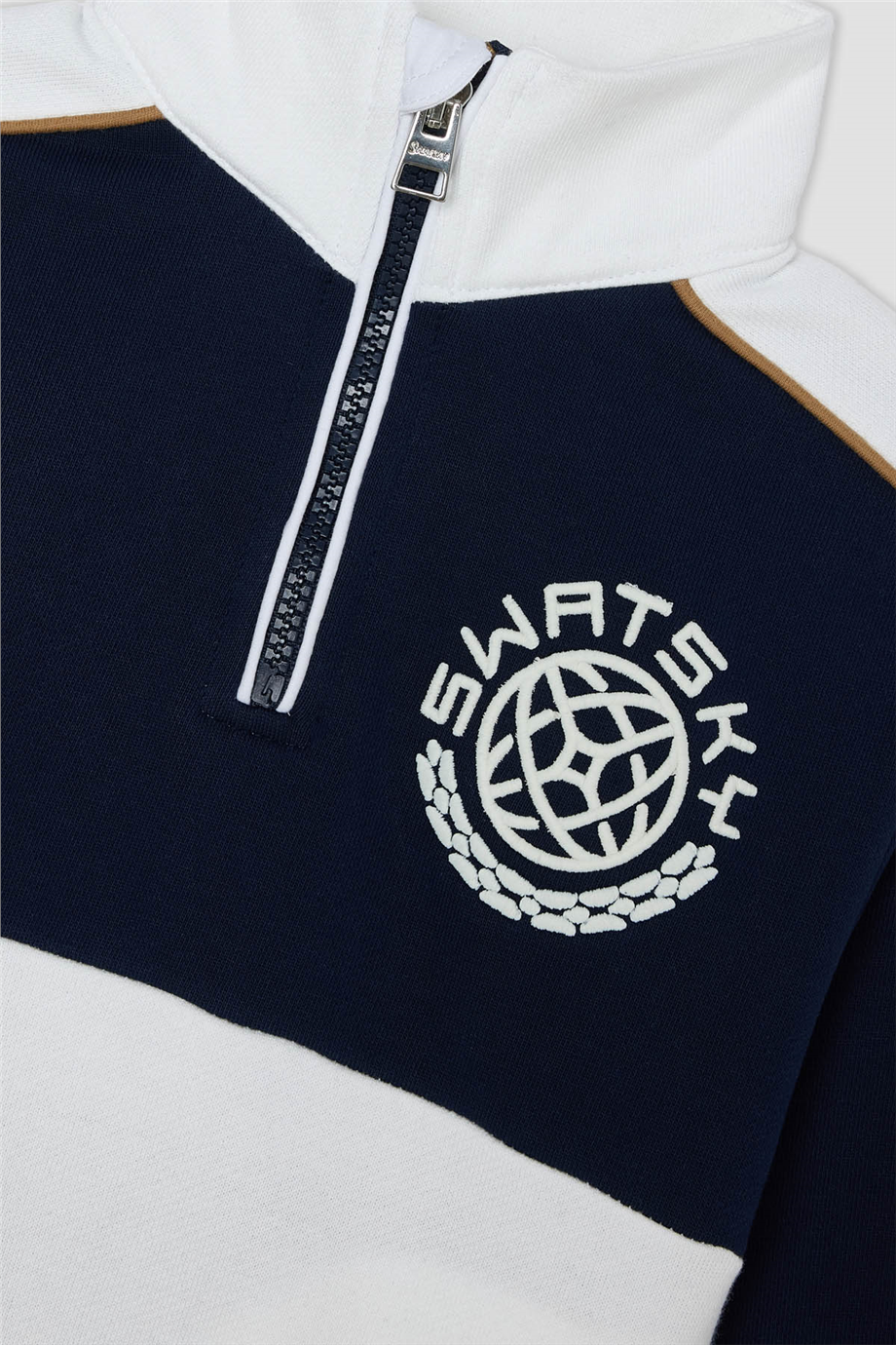 Swatsky Erkek Çocuk Lacivert Dik Yaka SweatshirtSwatsky Erkek Çocuk Lacivert Dik Yaka Sweatshirt