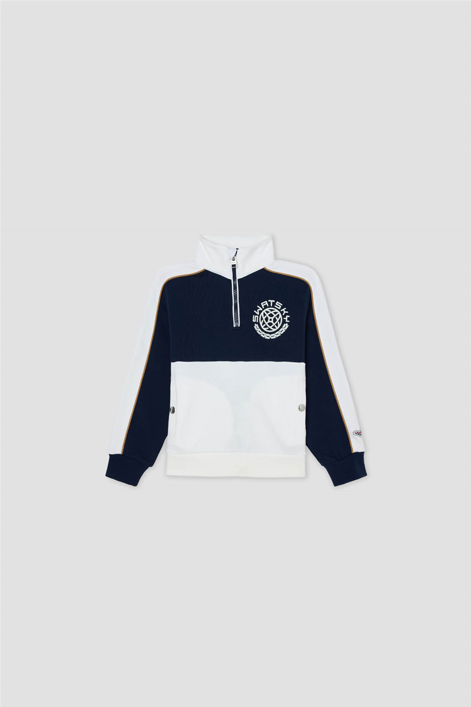 Swatsky Erkek Çocuk Lacivert Dik Yaka SweatshirtSwatsky Erkek Çocuk Lacivert Dik Yaka Sweatshirt