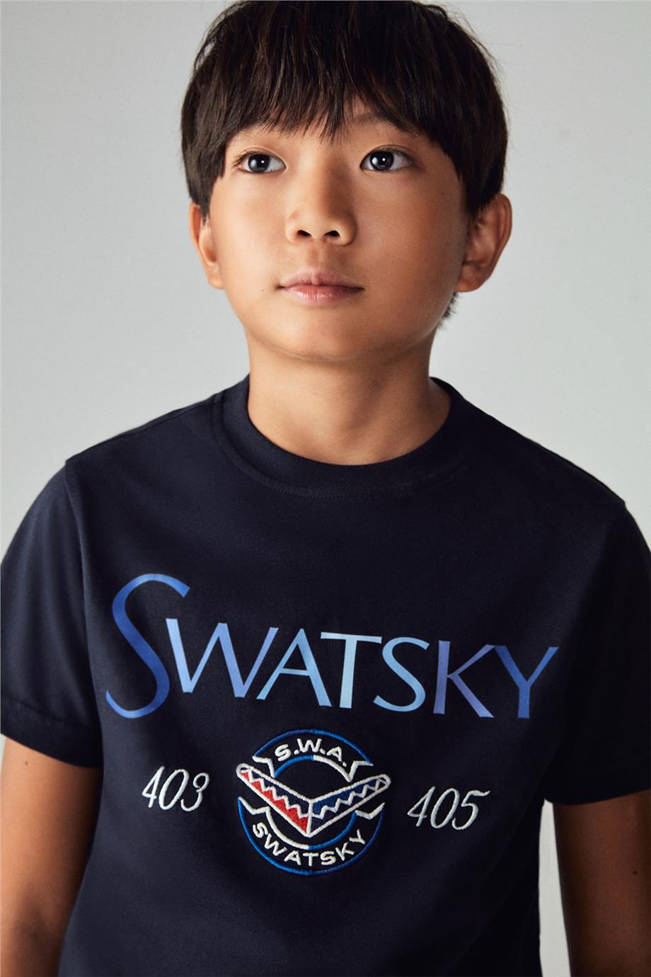 Swatsky Erkek Çocuk Lacivert T-Shirt