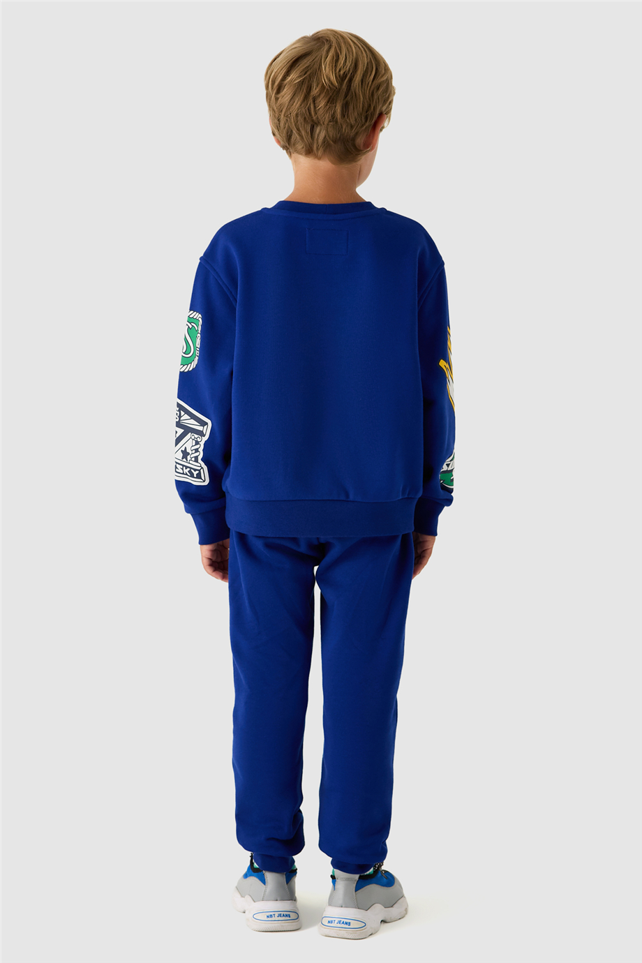 Swatsky Erkek Çocuk Saks Baskılı SweatshirtSwatsky Erkek Çocuk Saks Baskılı Sweatshirt