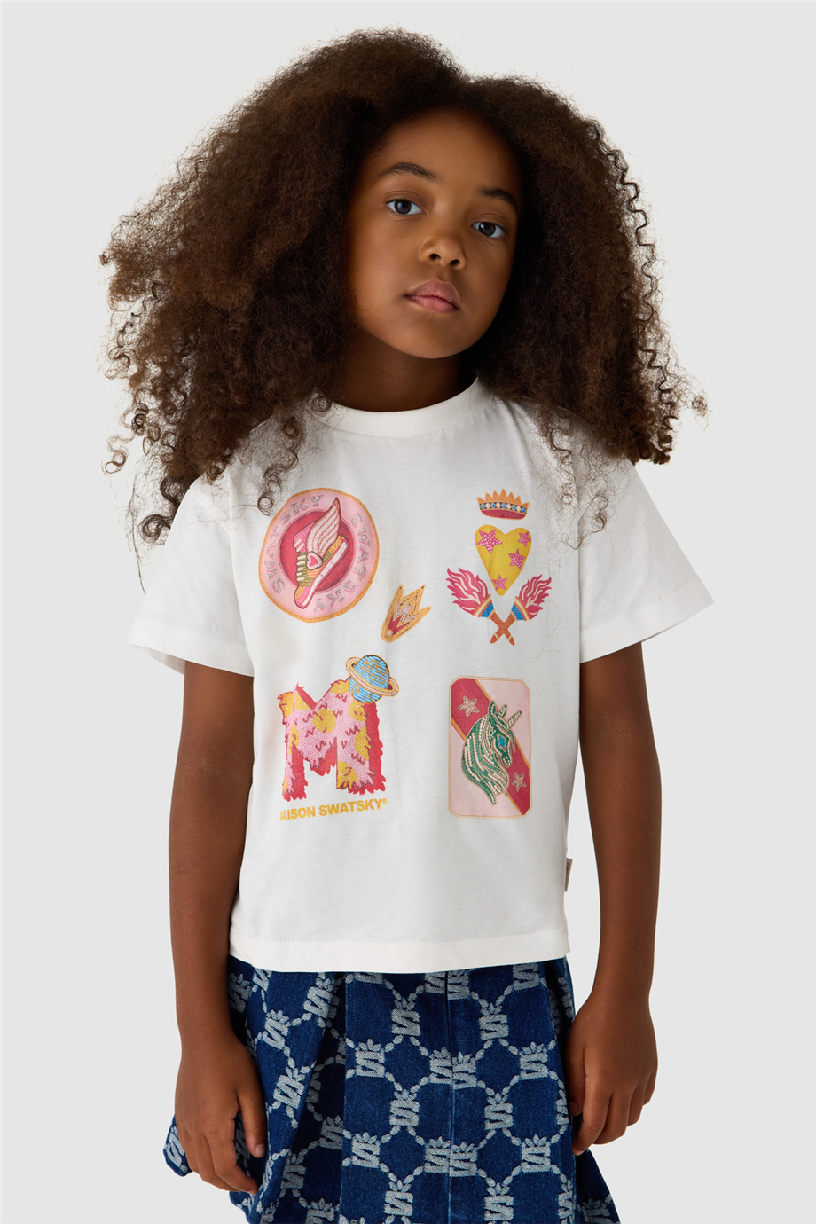 Swatsky Kız Çocuk Beyaz TshirtSwatsky Kız Çocuk Beyaz Tshirt