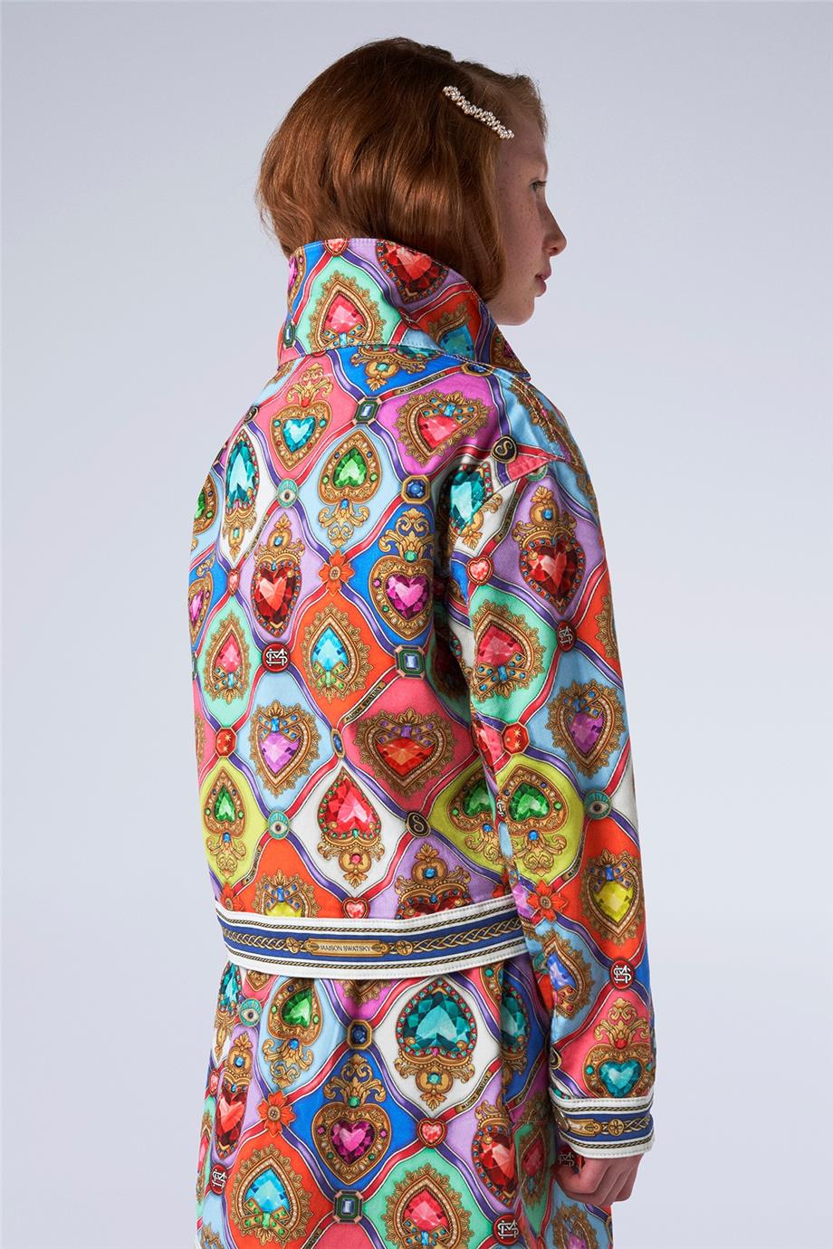Swatsky Kız Çocuk Desenli Ceket