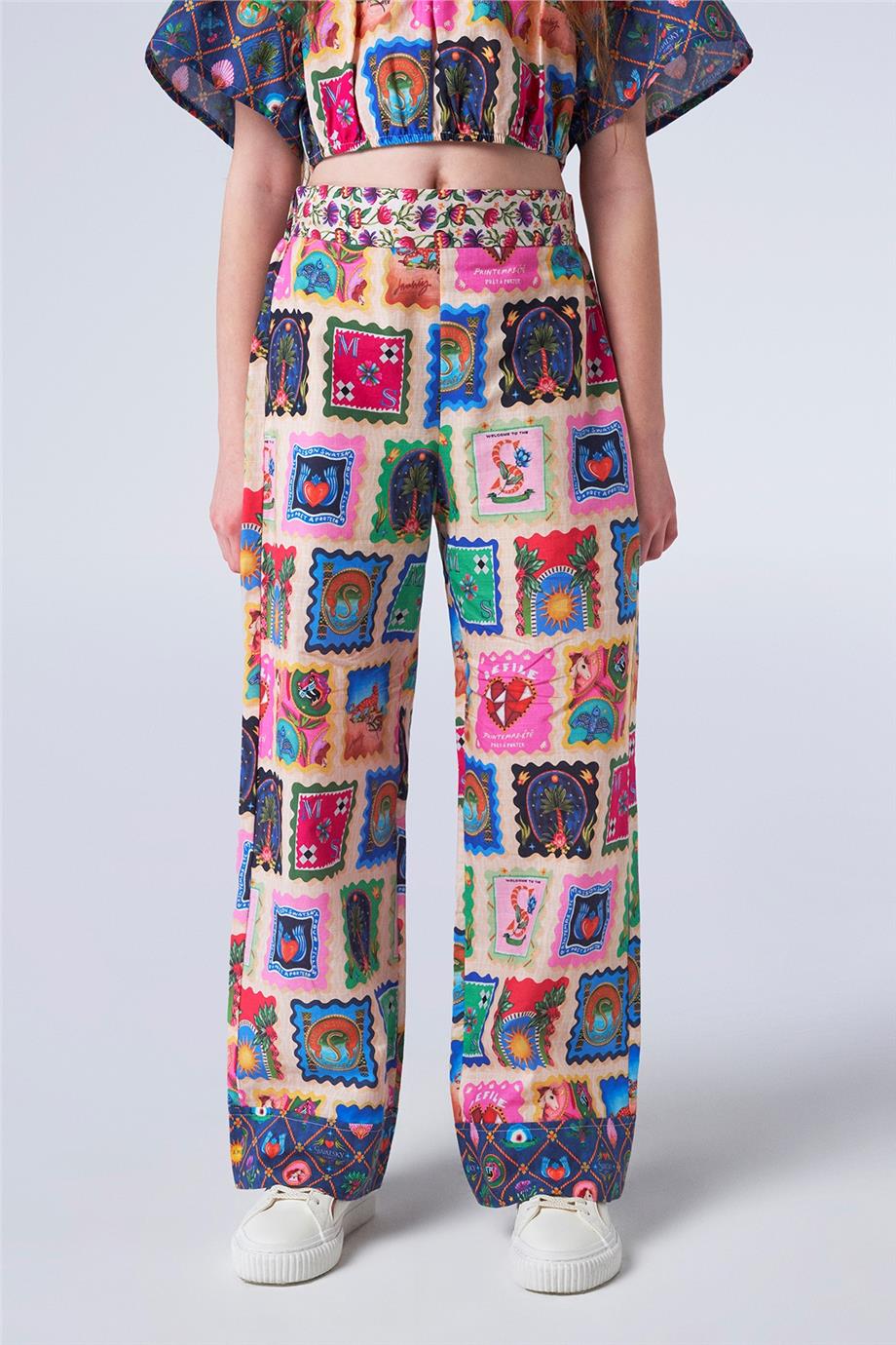 Swatsky Kız Çocuk Desenli Eşofman Altı