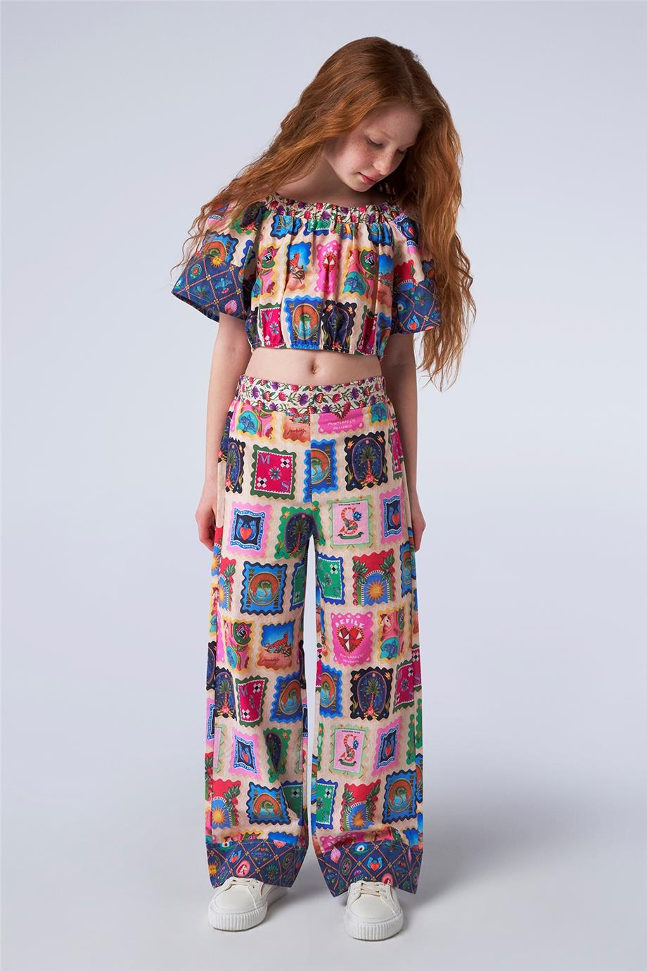 Swatsky Kız Çocuk Desenli Eşofman Altı