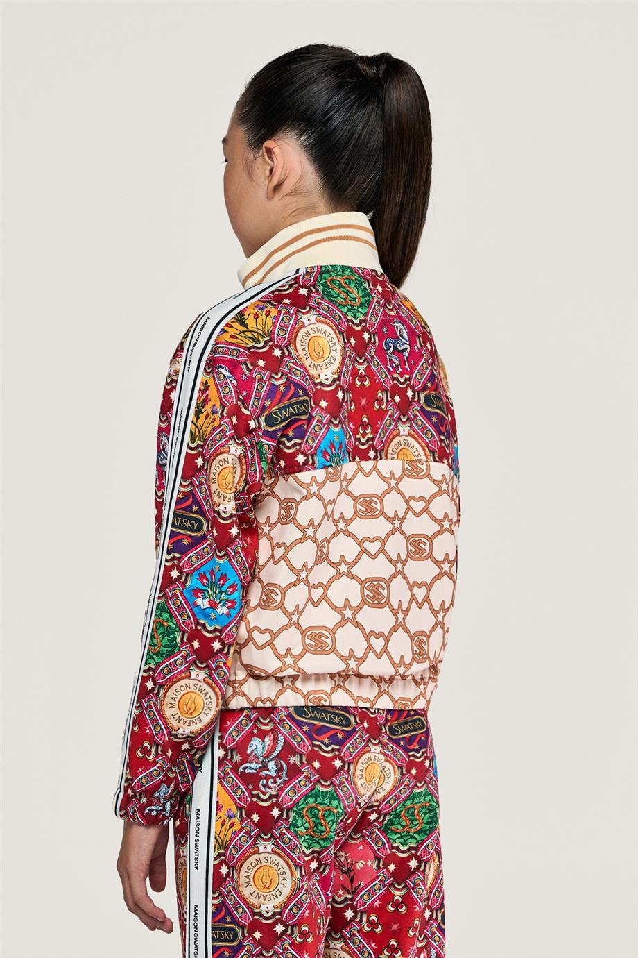 Swatsky Kız Çocuk Desenli Eşofman Üstü