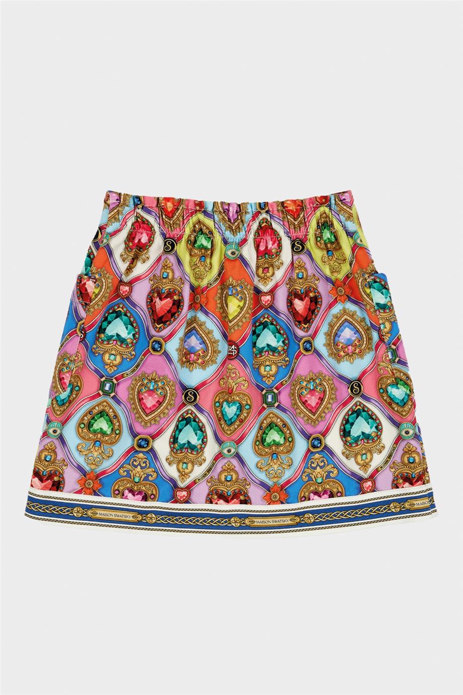 Swatsky Kız Çocuk Desenli Etek