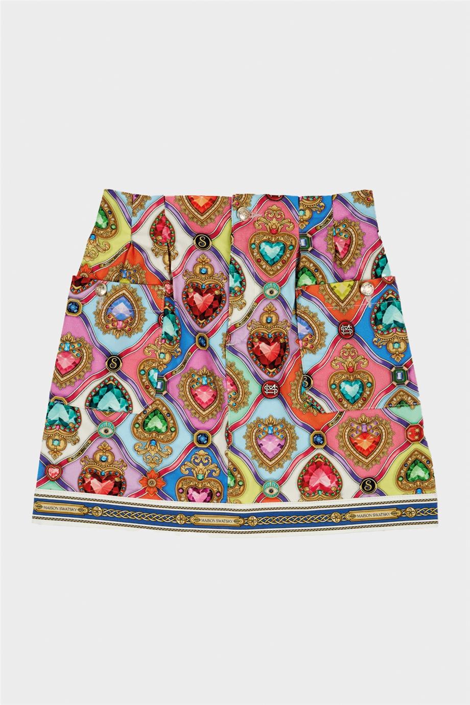 Swatsky Kız Çocuk Desenli Etek