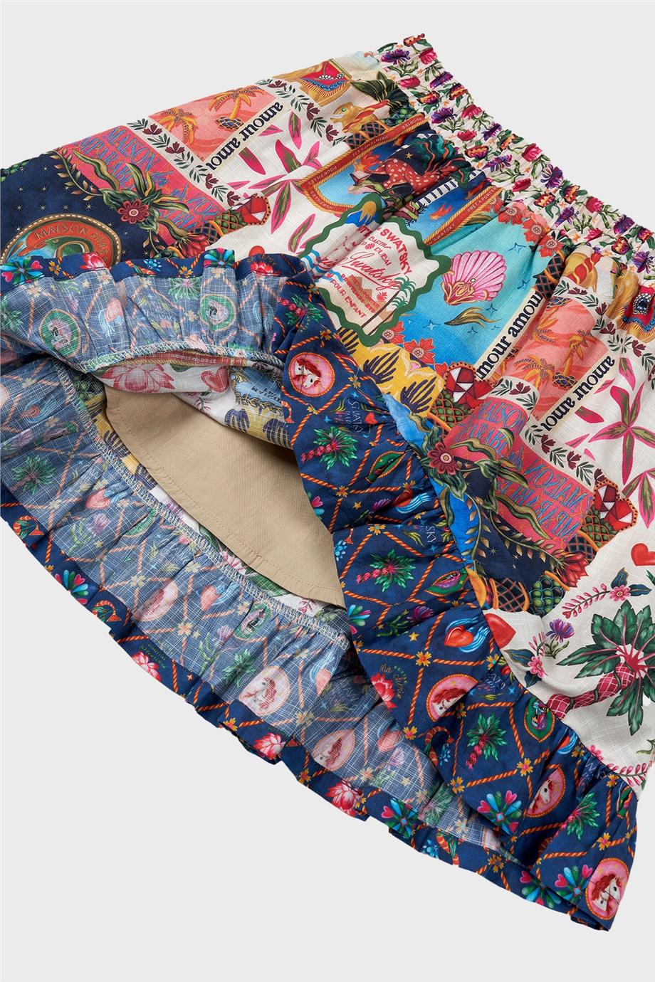 Swatsky Kız Çocuk Desenli Etek