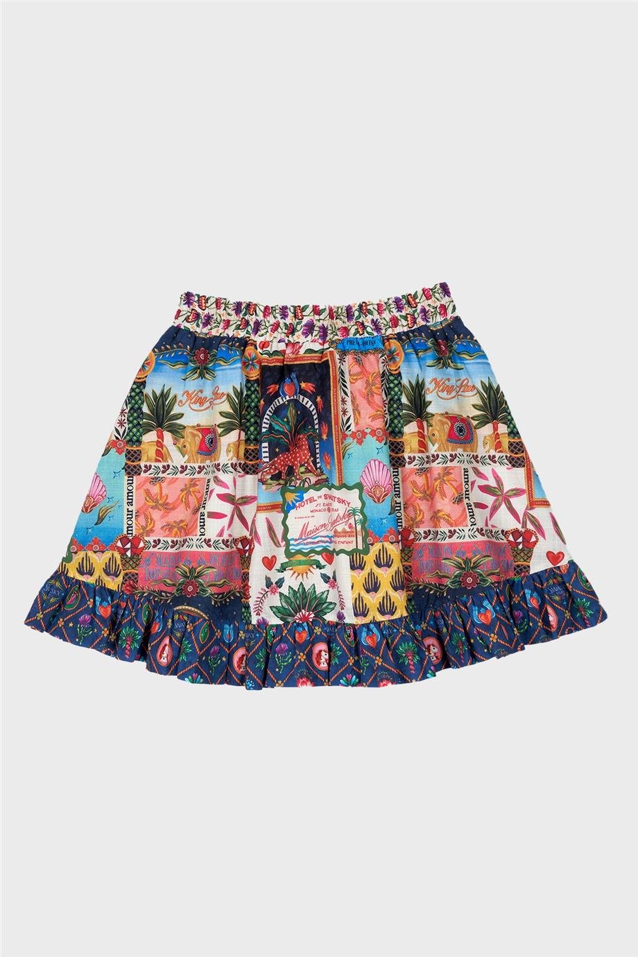 Swatsky Kız Çocuk Desenli Etek