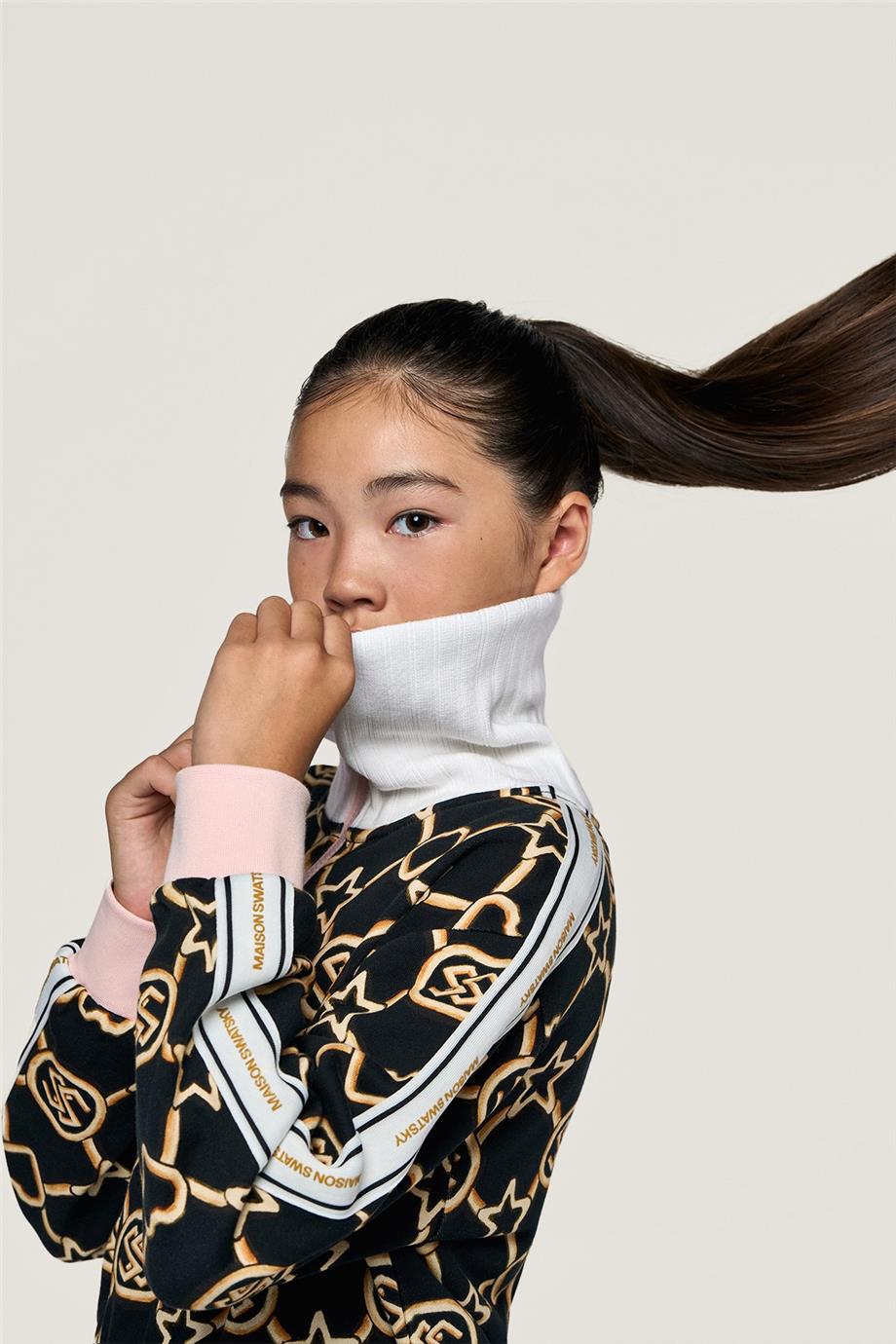 Swatsky Kız Çocuk Desenli Sweatshirt