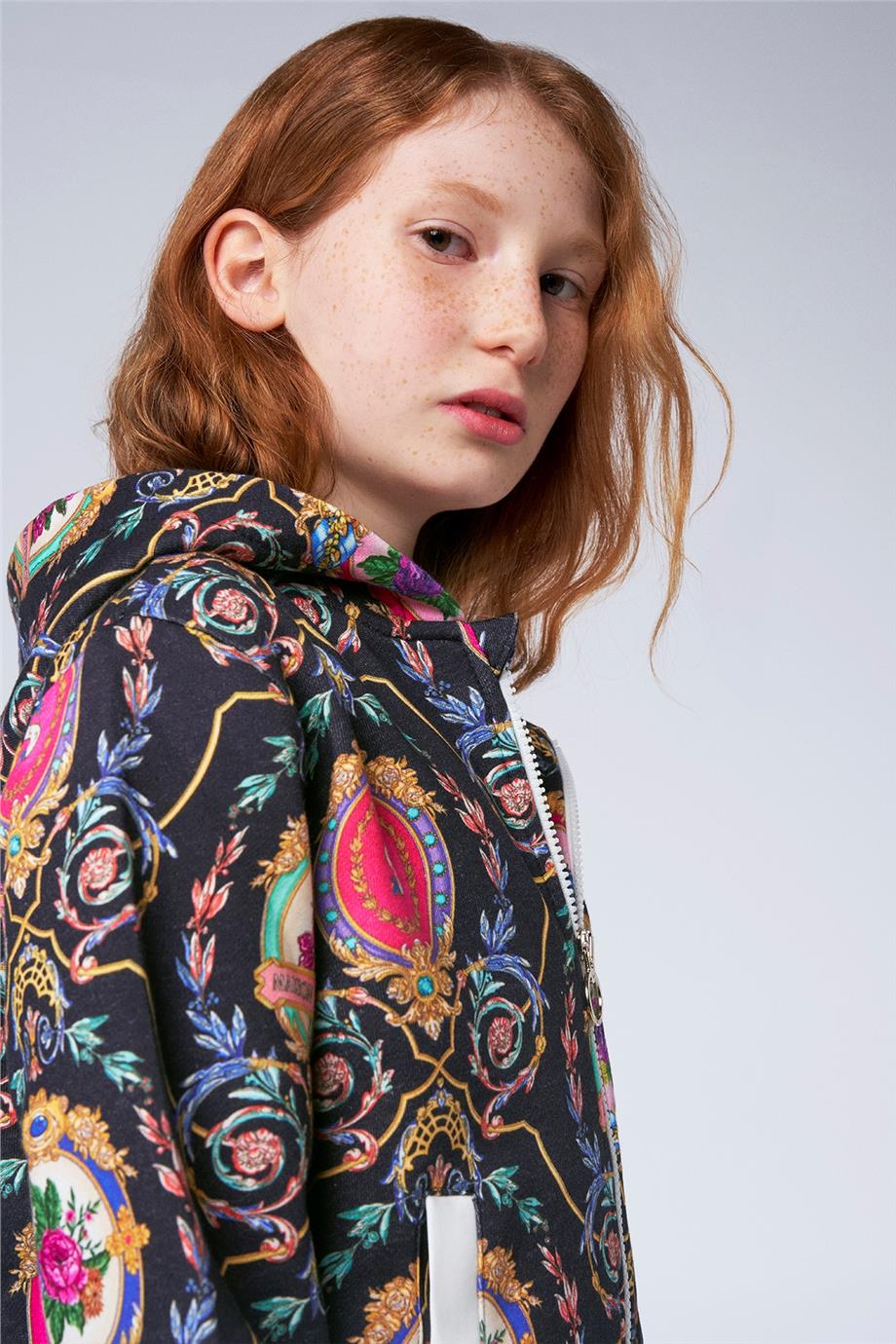 Swatsky Kız Çocuk Desenli Sweatshirt