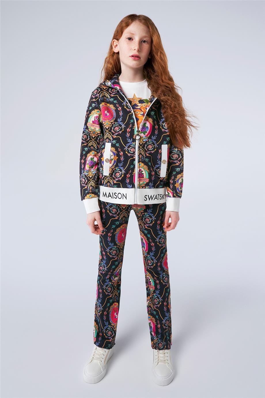 Swatsky Kız Çocuk Desenli Sweatshirt