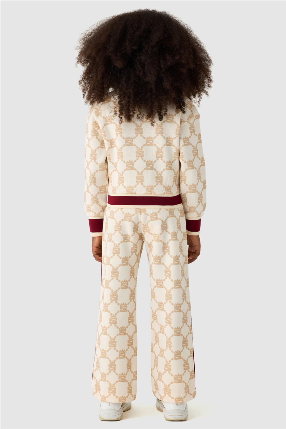 Swatsky Girls Mock Neck Patterned Track JacketSwatsky Girls Mock Neck Patterned Track Jacket