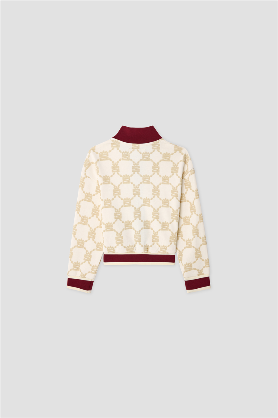 Swatsky Girls Mock Neck Patterned Track JacketSwatsky Girls Mock Neck Patterned Track Jacket