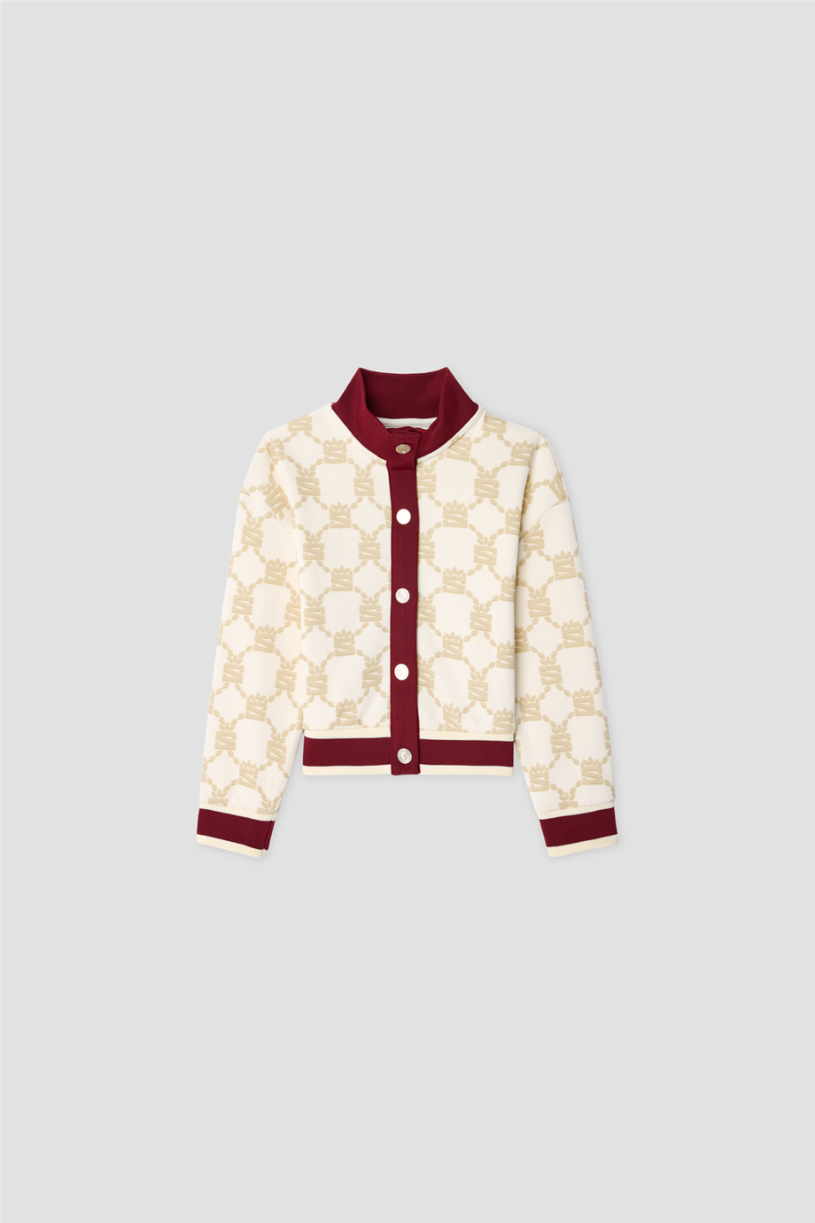 Swatsky Girls Mock Neck Patterned Track JacketSwatsky Girls Mock Neck Patterned Track Jacket