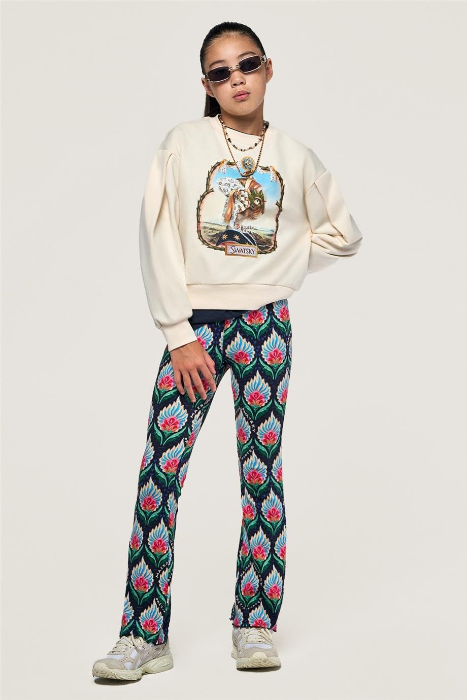 Swatsky Kız Çocuk Krem Sweatshirt