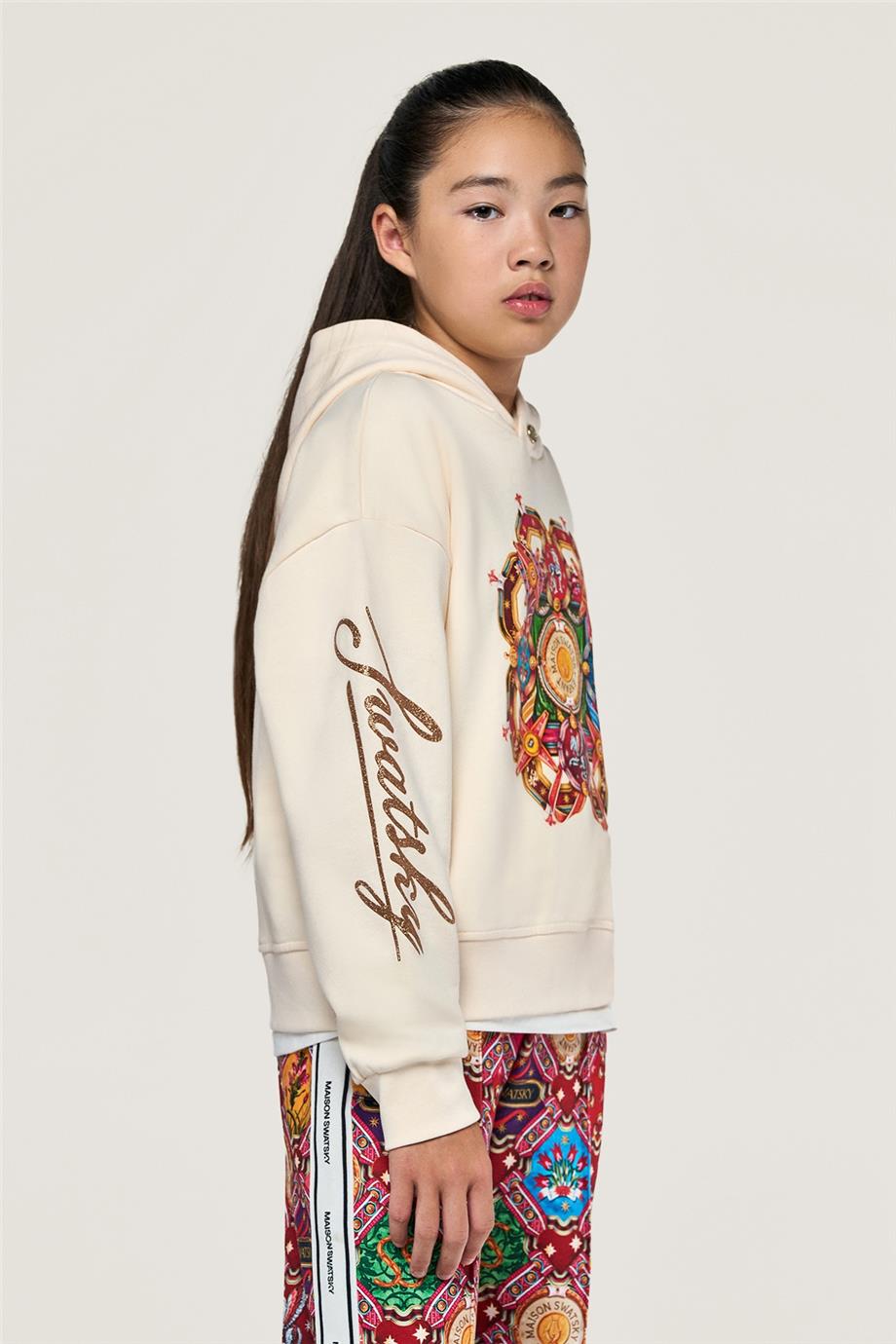 Swatsky Kız Çocuk Krem Sweatshirt