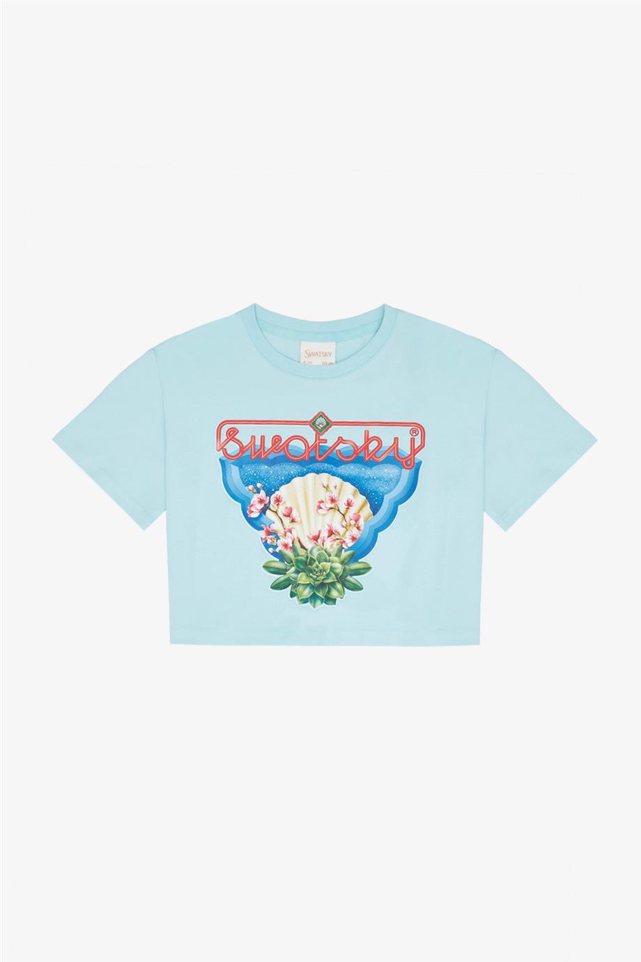 Swatsky Kız Çocuk Mavi Tshirt