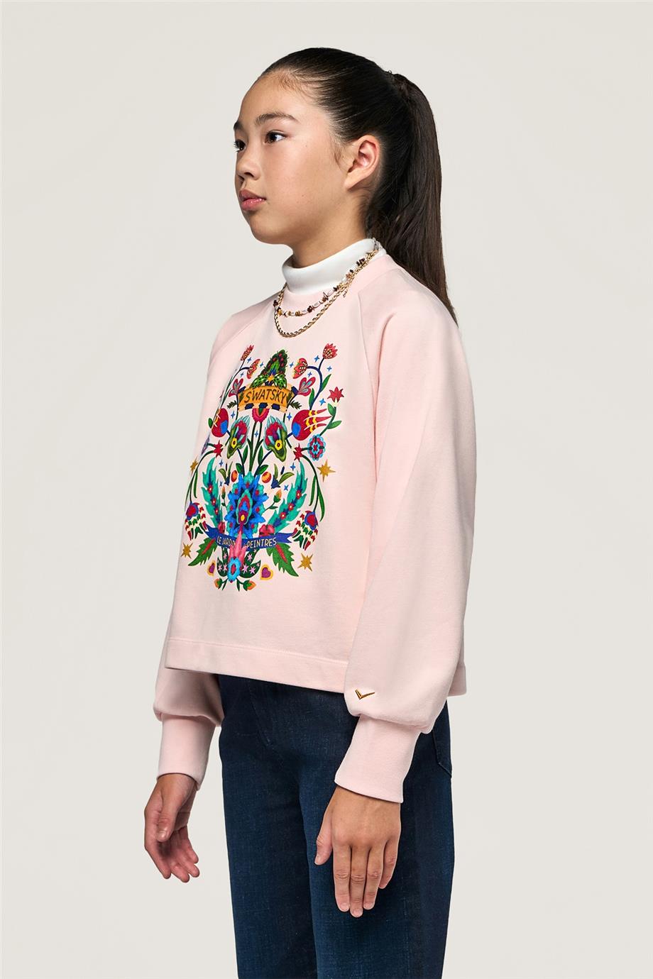 Swatsky Kız Çocuk Pembe Sweatshirt