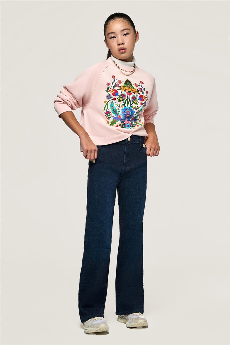 Swatsky Kız Çocuk Pembe Sweatshirt