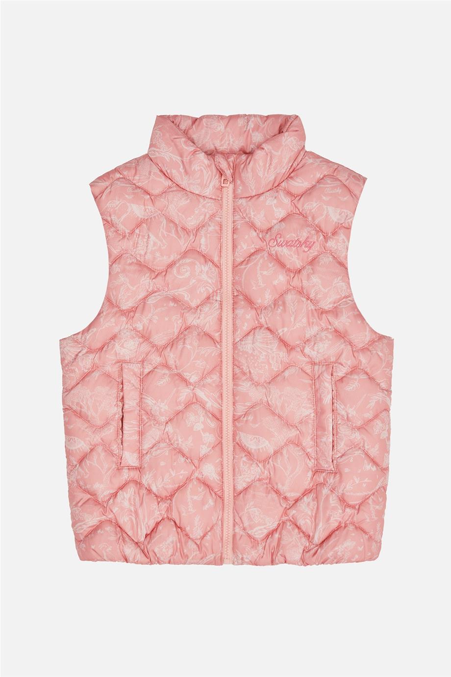 Swatsky Kız Çocuk Pembe Yelek
