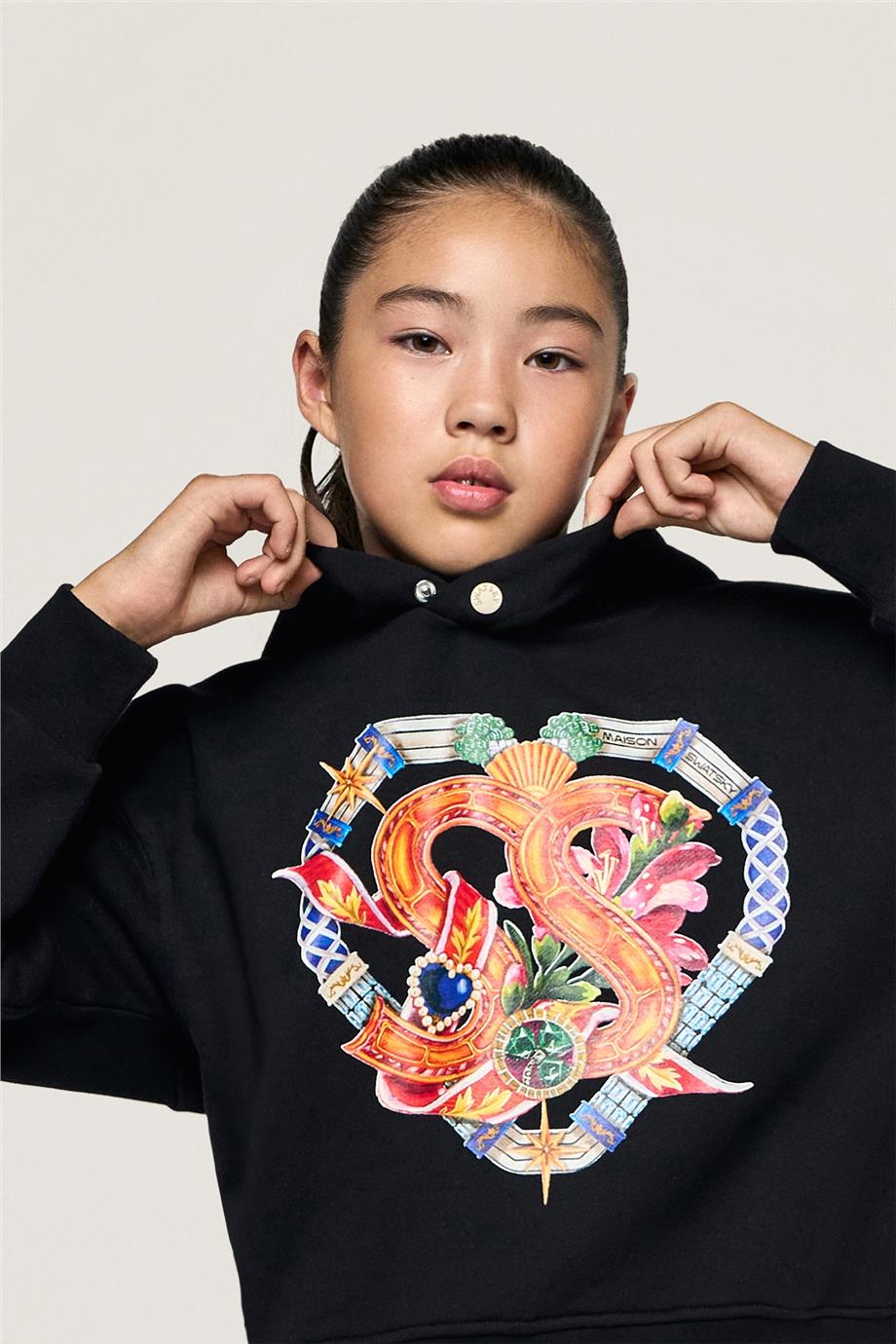 Swatsky Kız Çocuk Siyah Sweatshirt