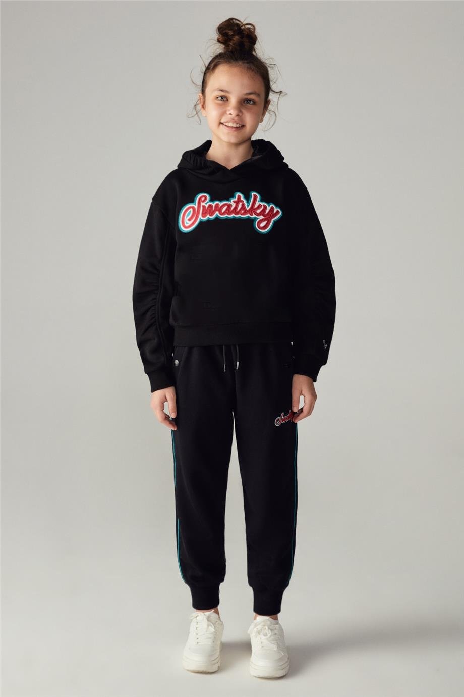 Swatsky Kız Çocuk Siyah Sweatshirt