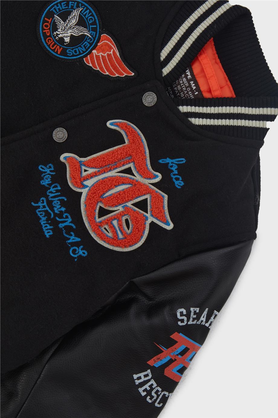 TOPGUN Erkek Çocuk Siyah Mont